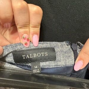 Talbots Denim Blue and Charcoal Skirt